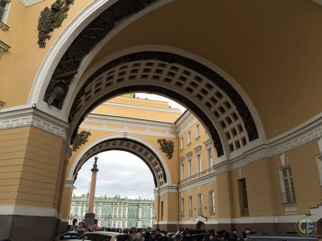 Hermitage Museum Through Arches